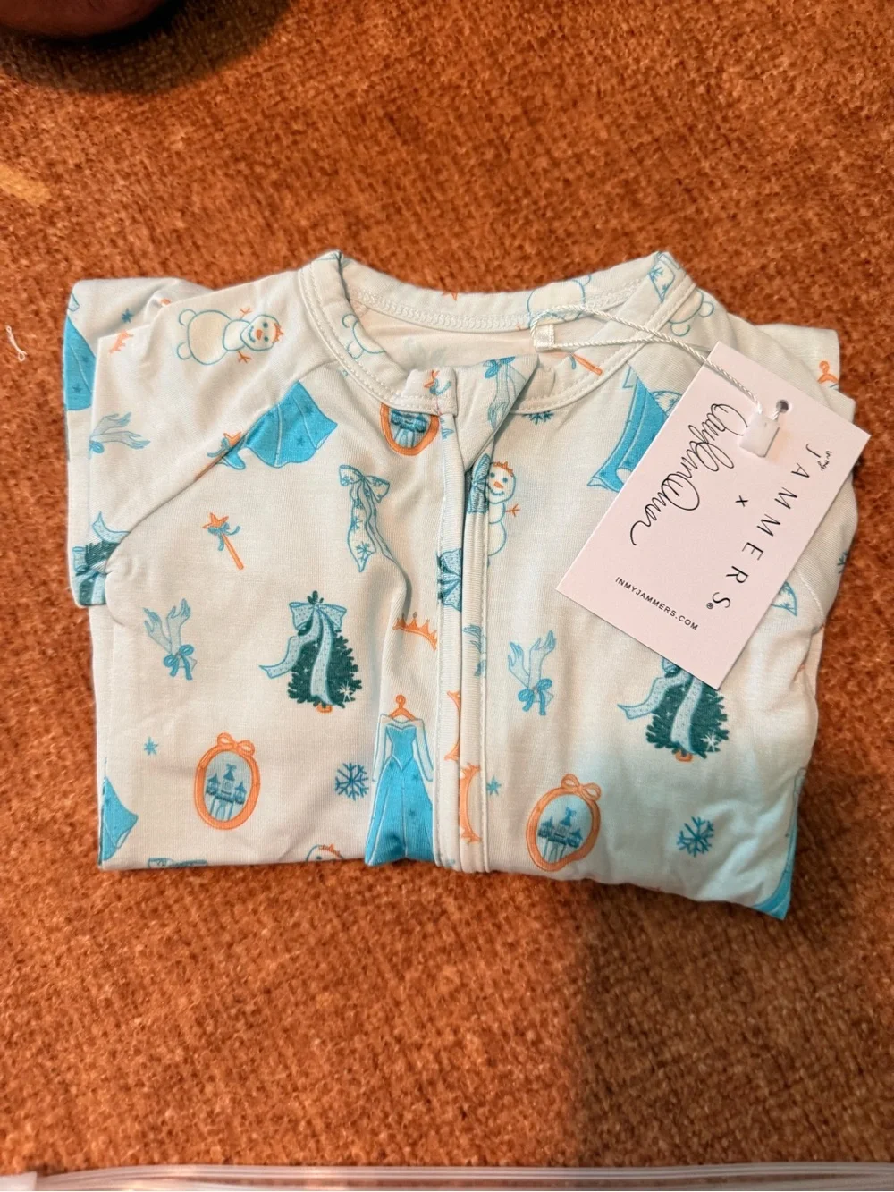In My Jammers Frozen Zipper Romper 0-3 months NWT